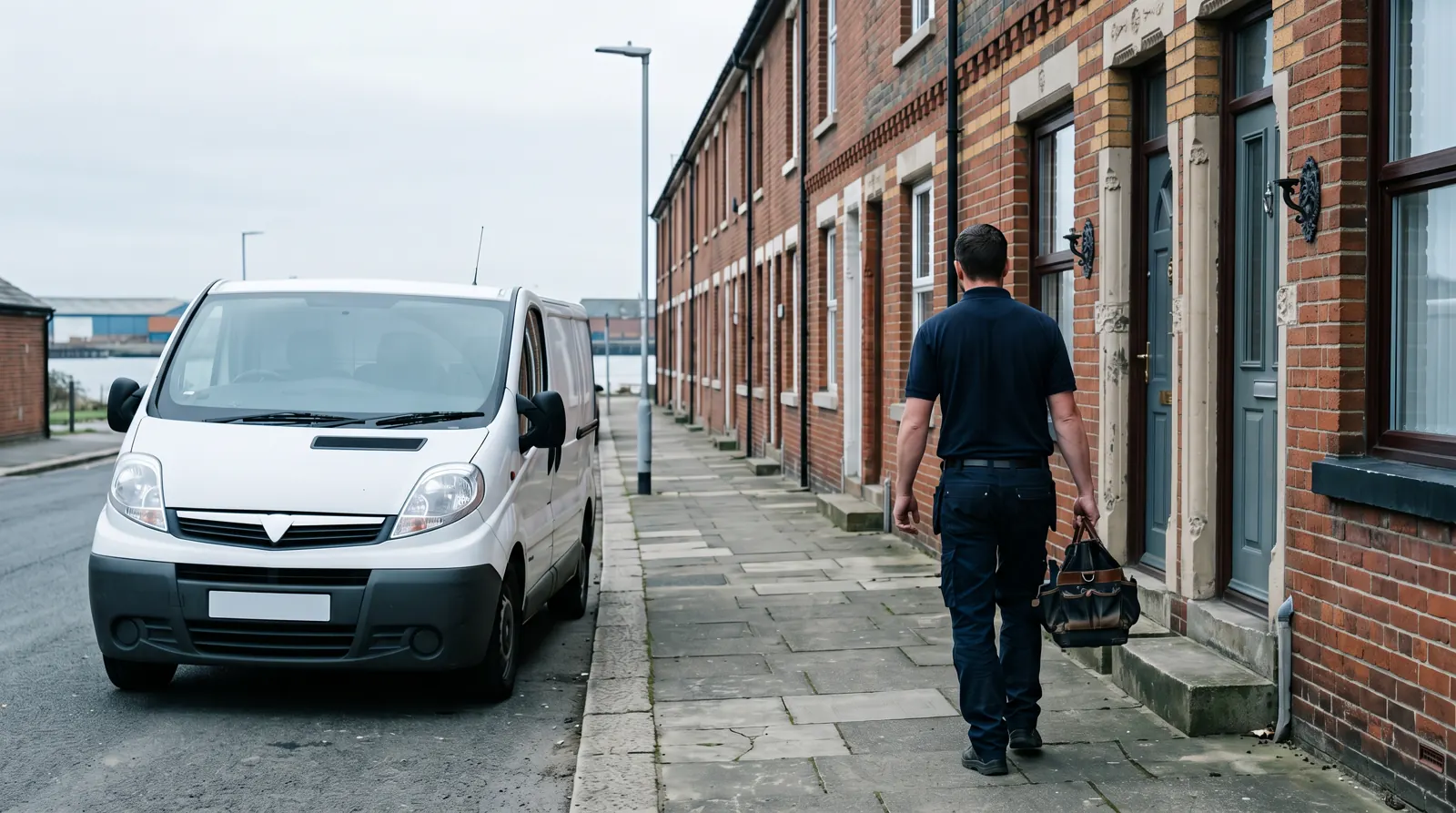 Electrician arriving at a home in Sittingbourne